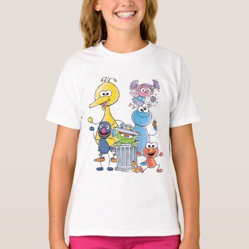 Sesame Pals Doodley Graphic T_Shirt