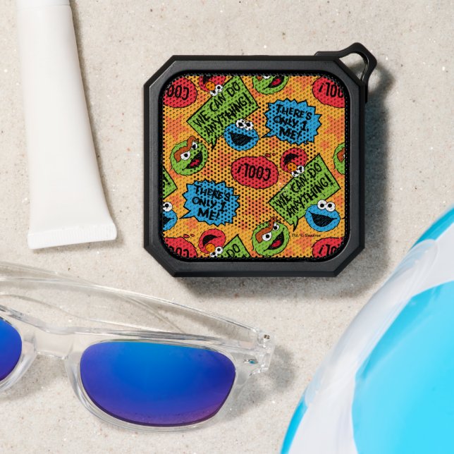 Sesame Pals Positivity Callout Pattern Bluetooth Speaker (Insitu(Beach))
