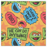 Sesame Pals Positivity Callout Pattern Fabric