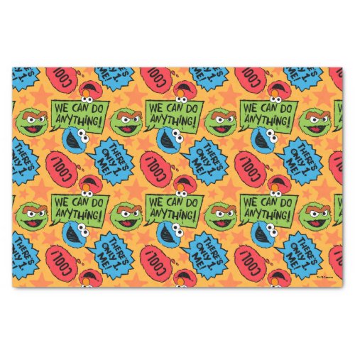 Sesame Pals Positivity Callout Pattern Tissue Paper