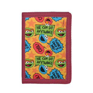 Sesame Pals Positivity Callout Pattern Trifold Wallet