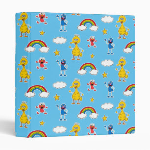 Sesame Pals Rainbow Doodley Pattern 3 Ring Binder