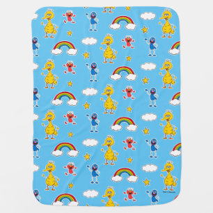 Sesame Pals Rainbow Doodley Pattern Baby Blanket