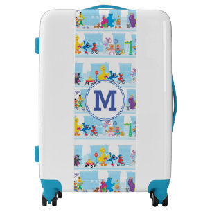 Sesame Pals Walking Along Sesame Street Pattern Luggage