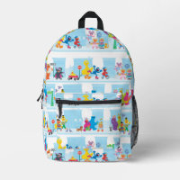 Sesame Pals Walking Along Sesame Street Pattern