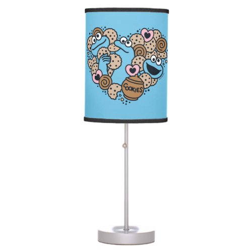 Sesame Sesame  Cookie Monster Doodle Heart Table Lamp