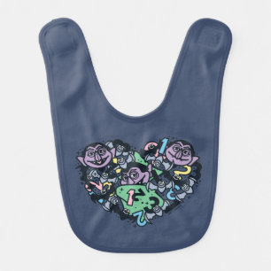 Sesame Sesame Count von Count Doodle Heart Baby Bib