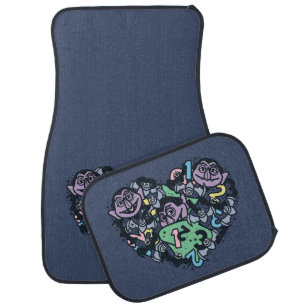 Sesame Sesame Count von Count Doodle Heart Car Floor Mat
