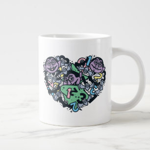 Sesame Sesame Count von Count Doodle Heart Giant Coffee Mug