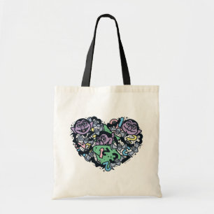 Sesame Sesame   Count von Count Doodle Heart Tote Bag
