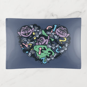 Sesame Sesame Count von Count Doodle Heart Trinket Tray