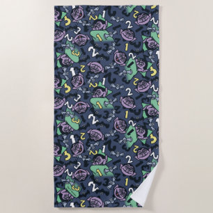 Sesame Sesame Count von Count Doodle Pattern Beach Towel