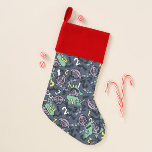 Sesame Sesame Count von Count Doodle Pattern Christmas Stocking
