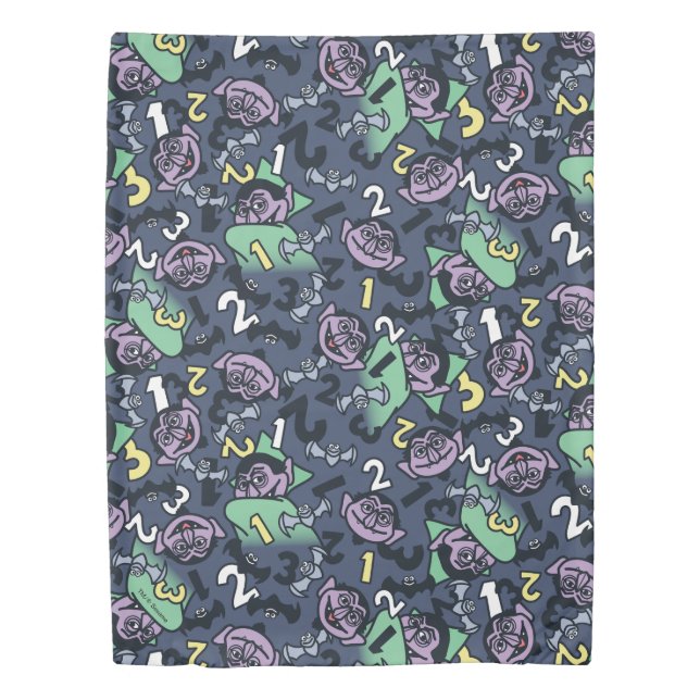 Sesame Sesame | Count von Count Doodle Pattern Duvet Cover (Front)
