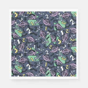 Sesame Sesame   Count von Count Doodle Pattern Napkins