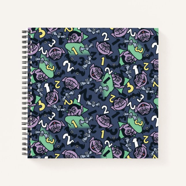 Sesame Sesame | Count von Count Doodle Pattern Notebook (Front)