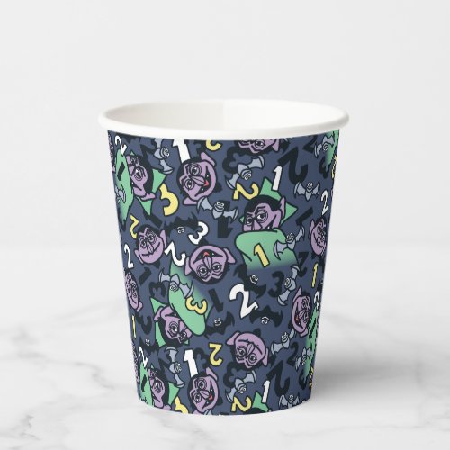 Sesame Sesame  Count von Count Doodle Pattern Paper Cups
