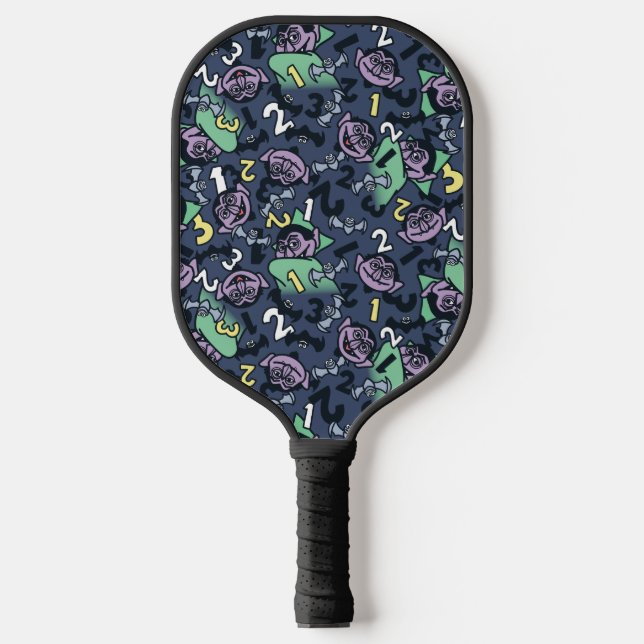Sesame Sesame | Count von Count Doodle Pattern Pickleball Paddle (Front)