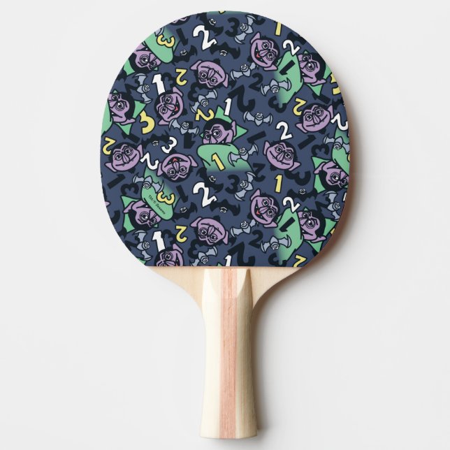 Sesame Sesame | Count von Count Doodle Pattern Ping Pong Paddle (Front)