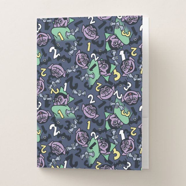 Sesame Sesame | Count von Count Doodle Pattern Pocket Folder (Front)