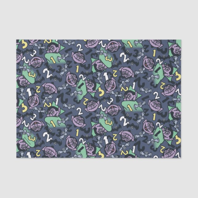 Sesame Sesame | Count von Count Doodle Pattern Tissue Paper (Front)
