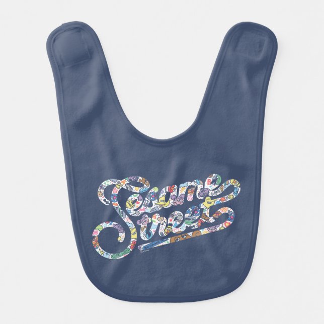 Sesame Sesame | Doodle Logo Baby Bib (Front)
