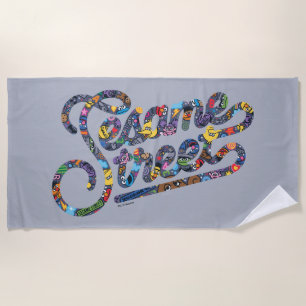 Sesame Sesame Doodle Logo Beach Towel