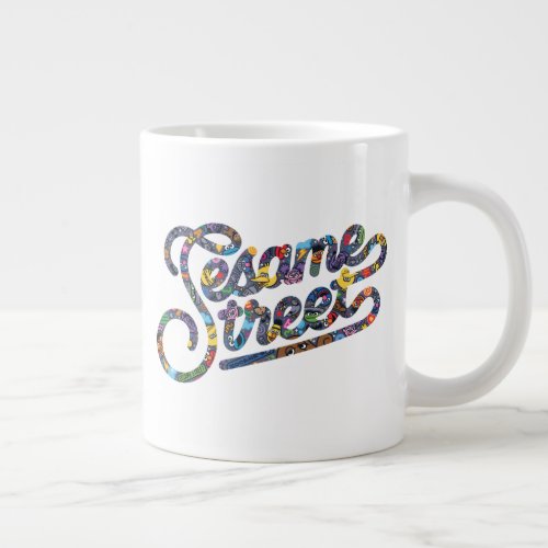Sesame Sesame  Doodle Logo Giant Coffee Mug