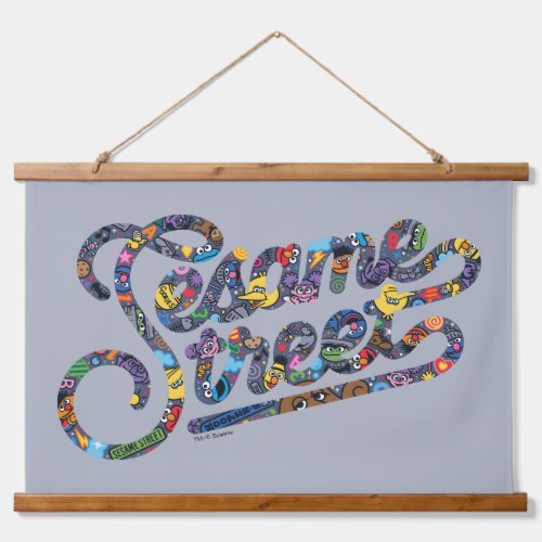 Sesame Sesame  Doodle Logo Hanging Tapestry