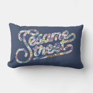 Sesame Sesame   Doodle Logo Lumbar Pillow
