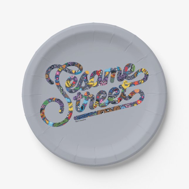 Sesame Sesame | Doodle Logo Paper Plates (Front)