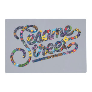 Sesame Sesame Doodle Logo Placemat