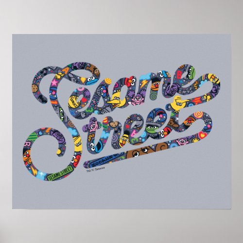 Sesame Sesame  Doodle Logo Poster