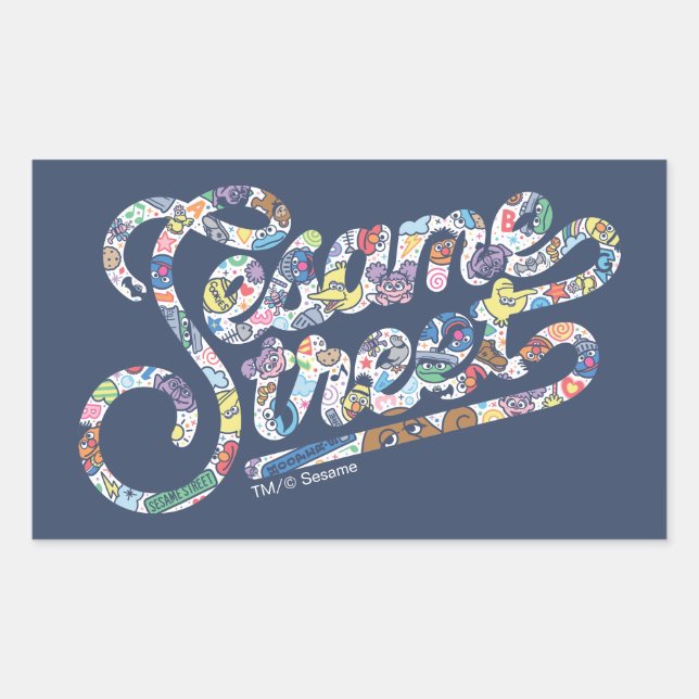 Sesame Sesame | Doodle Logo Rectangular Sticker (Front)