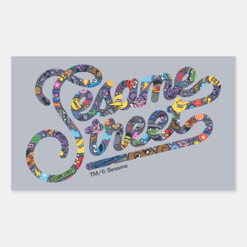 Sesame Sesame  Doodle Logo Rectangular Sticker