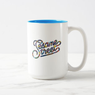 Sesame Sesame Doodle Logo Two-Tone Coffee Mug