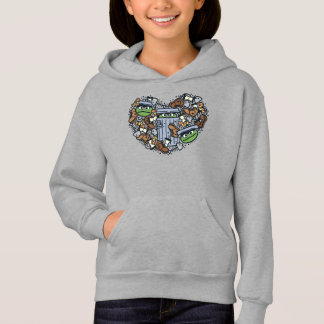 Sesame Sesame | Oscar the Grouch Doodle Heart Hoodie