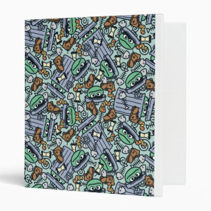 Sesame Sesame Oscar the Grouch Pattern 3 Ring Binder
