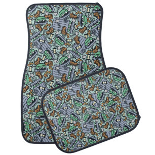 Sesame Sesame Oscar the Grouch Pattern Car Floor Mat