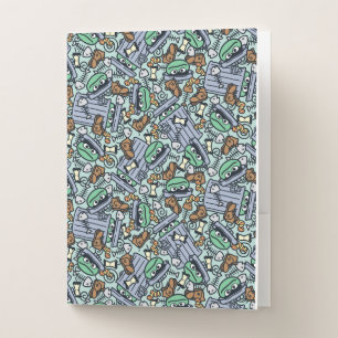 Sesame Sesame Oscar the Grouch Pattern Pocket Folder