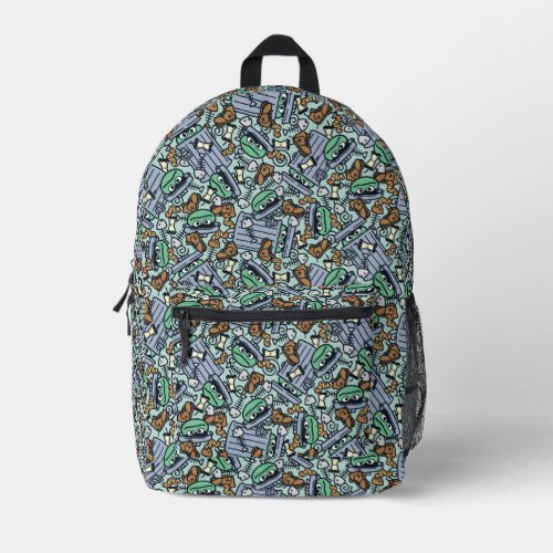 Sesame Sesame | Oscar the Grouch Pattern Printed Backpack