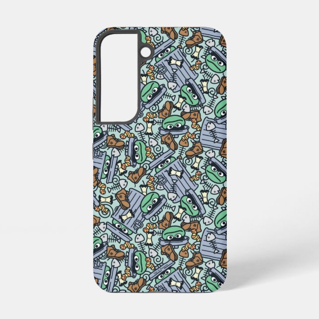Sesame Sesame | Oscar the Grouch Pattern Samsung Galaxy Case (Back)