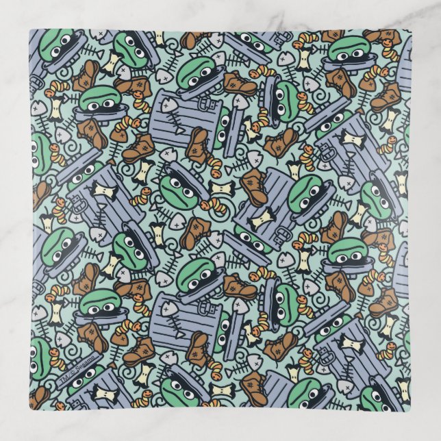 Sesame Sesame | Oscar the Grouch Pattern Trinket Tray (Front)