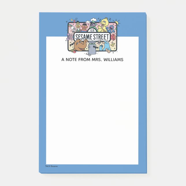 Sesame Sesame | Sesame Pals | Add Your Text Post-it Notes (Front)