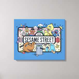 Sesame Sesame Sesame Pals Doodle Sign