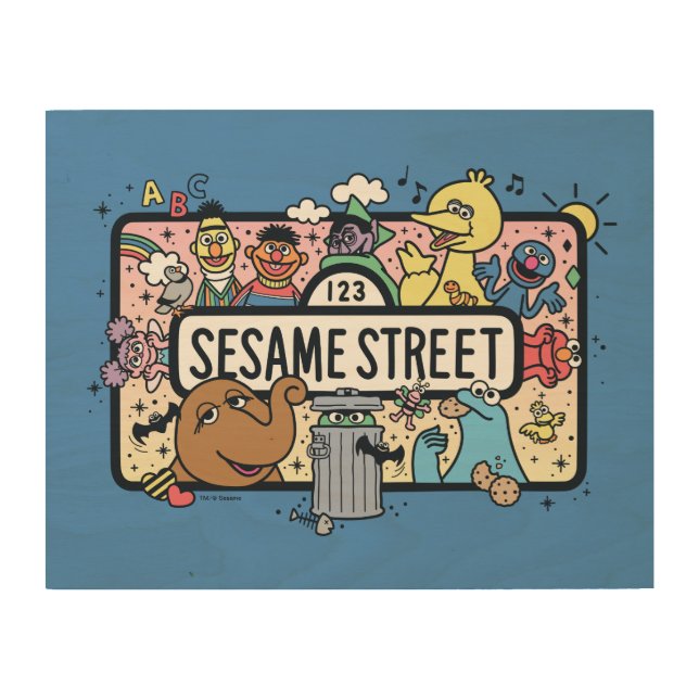 Sesame Sesame | Sesame Pals Doodle Sign (Front)