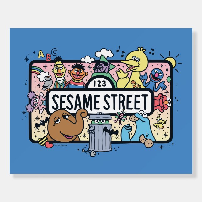 Sesame Sesame | Sesame Pals Doodle Sign (Front)