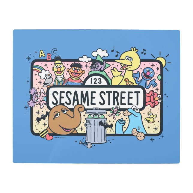 Sesame Sesame | Sesame Pals Doodle Sign (Front)