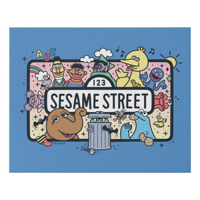 Sesame Sesame | Sesame Pals Doodle Sign (Front)