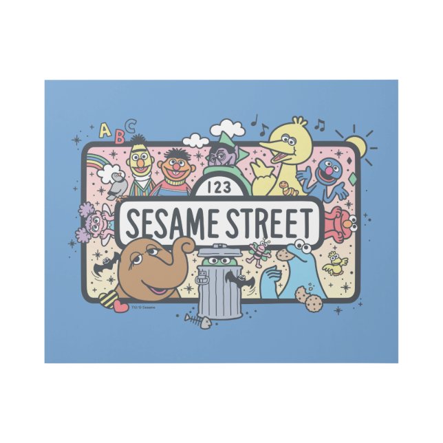 Sesame Sesame | Sesame Pals Doodle Sign (Front)